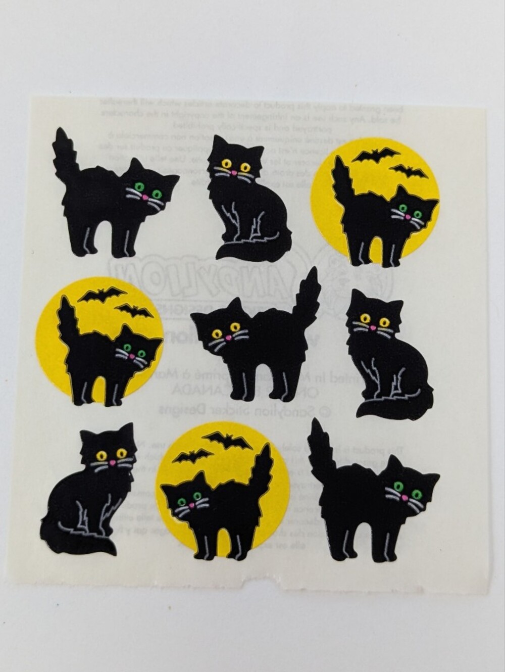 Sandylion Stickers Black Cats Vintage
